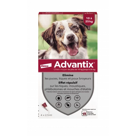 ELANCO Advantix Chien Moyen De 10 à 25 Kg 1 ELANCO Advantix Chien Moyen De 10 à 25 Kg