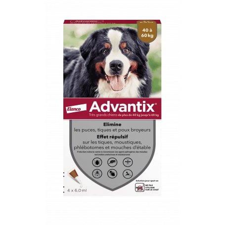 ELANCO Advantix Tres Grand Chien 40-60 Kg 1 ELANCO Advantix Tres Grand Chien 40-60 Kg