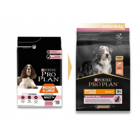 PURINA PRO PLAN Dog Medium & Large Adult 7+ Sensitive Skin Optiderma 1 PURINA PRO PLAN Dog Medium & Large Adult 7+ Sensitive Skin Optiderma