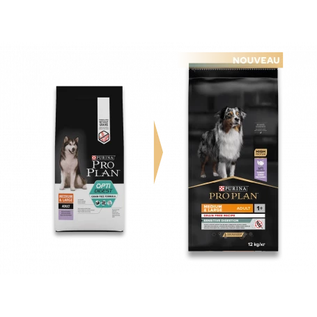 PURINA PRO PLAN Dog Medium & Large Adult Optidigest Grain Free Dinde 1 PURINA PRO PLAN Dog Medium & Large Adult Optidigest Grain Free Dinde