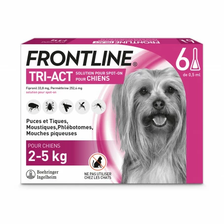 Boehringer Ingelheim Frontline Tri-Act XS Chien De 2 à 5 Kg 1 Boehringer Ingelheim Frontline Tri-Act XS Chien De 2 à 5 Kg