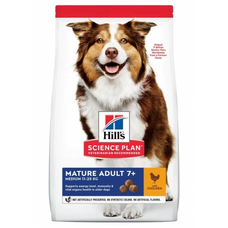 HILL'S Pet Nutrition Canine Mature Adult 7+ Medium Poulet 1 HILL'S Pet Nutrition Canine Mature Adult 7+ Medium Poulet