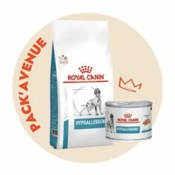 Pack'Avenue Royal Canin Dog Hypoallergenic Sac 14kg Avec 12 Boîtes Mousse
