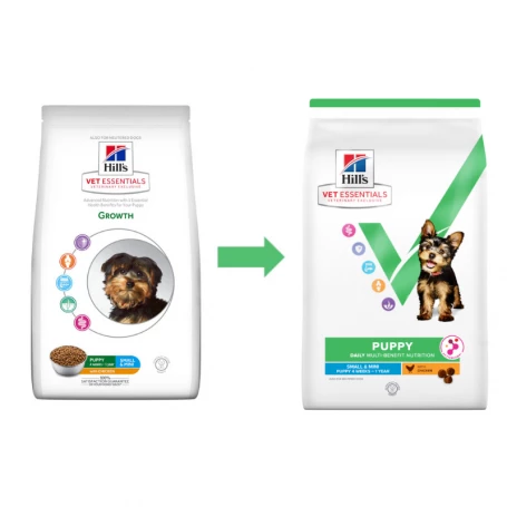HILL'S Pet Nutrition Vet Essentials Puppy Growth ActivBiome+ Small & Mini Poulet 1 HILL'S Pet Nutrition Vet Essentials Puppy Growth ActivBiome+ Small & Mini Poulet