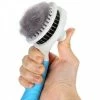 Unbranded Pet Comb Cat Brush Hair Debut Dog Hair Brush Pet Self-cleaning Needle Comb(Bleu)