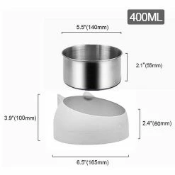 Bxasdf Pet Dog Cat Feeding Bowl, Pet Cat Bowl Puppy Food Water Feeder, Pas De Glissement -Pet Soin 175906475 max