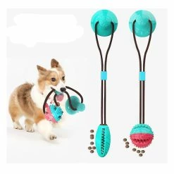 Unbranded Pet Dog Toy Anti-morsure Et Résistant à L’usure Ball Food Spill Toy Dog Tug-of-war Rope Ball Sucker Toyred And Blue -Pet Soin 177387788 max 1