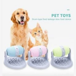 Initially Animal De Compagnie Chat Fun Bowl Feeding Toys Dog Tumbler Feeder Puppy Kitten Shaking Leakage Food Ball Container Jouets D’entraînement Interactifs -Pet Soin 179067960 max