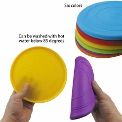Rudoll 6 Pack Silicone Dog Flying Disc Jouet De Chien Amusant Pour L’entraînement En Plein Air -Pet Soin 179793266 max 1