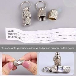 Xhdfr 10 Pièces Adresse Tag Chiens Cat Dog Tag Animal Tag Avec Porte-Clés Dog Tag Collier Tag Compatible Avec Cat Collar Dog Collar Tag Address Sleeve Silver -Pet Soin 185567690 max