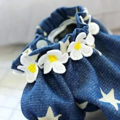 Dawnell Daisy Dress Super Dog Clothes Pour Chiens Pet Clothes Tenues Pour Petit Printemps Été Coton Imprimé Yorkies Bleu -Pet Soin 186483609 max
