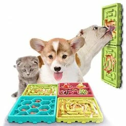 Wonderful Ensemble De Coussinets D’alimentation Pour Chiens, 2pcs Dog Slow Feeder Et 2 Pcs Lick Pad Combo