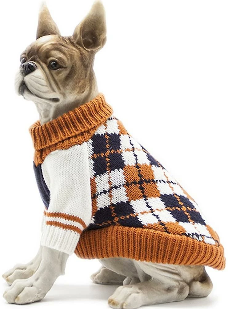 Yuzee Vêtements Pour Animaux De Compagnie Le Diamond Plaid Cat Dog Sweater, Accessoires Pour Chiens, Vêtements Pour Chiens, Sweat-shirts Pour Animaux De Compagnie (curcuma, Xs) 1 Yuzee Vêtements Pour Animaux De Compagnie Le Diamond Plaid Cat Dog Sweater, Accessoires Pour Chiens, Vêtements Pour Chiens, Sweat-shirts Pour Animaux De Compagnie (curcuma, Xs)