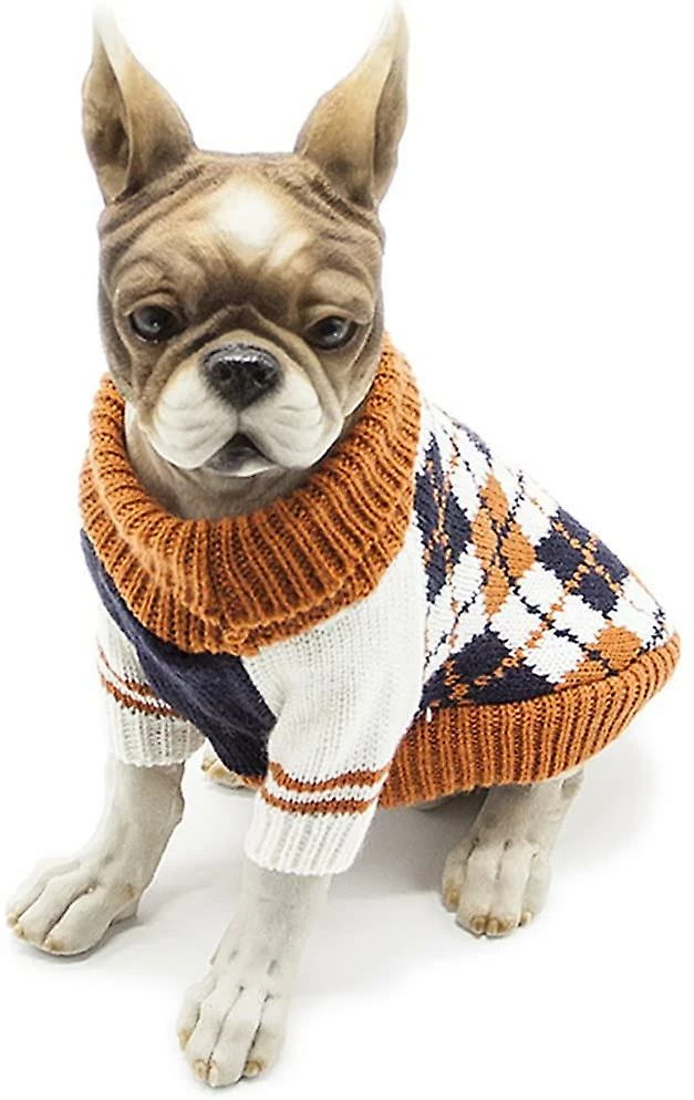 Yuzee Vêtements Pour Animaux De Compagnie Le Diamond Plaid Cat Dog Sweater, Accessoires Pour Chiens, Vêtements Pour Chiens, Sweat-shirts Pour Animaux De Compagnie (curcuma, Xs) 4 Yuzee Vêtements Pour Animaux De Compagnie Le Diamond Plaid Cat Dog Sweater, Accessoires Pour Chiens, Vêtements Pour Chiens, Sweat-shirts Pour Animaux De Compagnie (curcuma, Xs) – Image 4