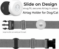 Yuzee Airtag Dog Collar Holder [2 Pack] Silicone Imperméable à L’eau Protection Air Tag Cat Collar Cover, Anti-lost Locator Case Pour Apple Airtags Compatible Avec Pe -Pet Soin 195318277 max