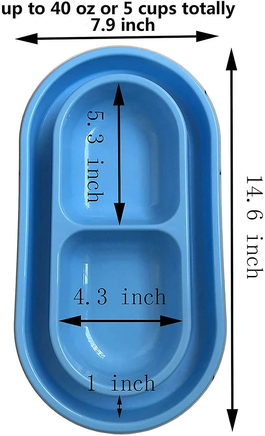 Sunshinen Cat Dog Pet Food Bowl 40 Oz, Nourriture Water Bowls Dish Pour Chiens Cats 3 Sunshinen Cat Dog Pet Food Bowl 40 Oz, Nourriture Water Bowls Dish Pour Chiens Cats – Image 3