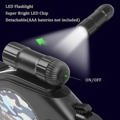 Unbranded 8m Dog Leash Ceinture Rétractable Laisse Avec Lampe De Poche Amovible, Poignée Antidérapante Pour -Pet Soin 208473456 max