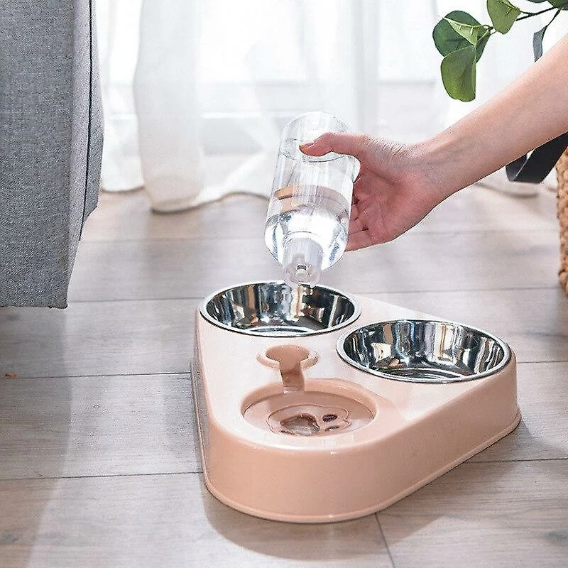Unbranded 3En1 Pet Dog Cat Food Bowl Avec Bouteille Automatique Fontaine D’alimentation Portable 5 Unbranded 3En1 Pet Dog Cat Food Bowl Avec Bouteille Automatique Fontaine D’alimentation Portable – Image 5