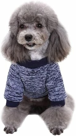 Linkrunning Pet Dog Clothes Knitwear Dog Sweater (x-large, Bleu Marine)