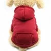 Linkrunning Winter Dog Hoodie Sweatshirts Wine Red