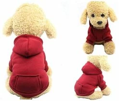Linkrunning Winter Dog Hoodie Sweatshirts Wine Red -Pet Soin 221681026 max