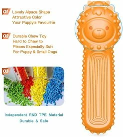 Tinor 2 Pack Dog Toys Puppy Chew Toys Teething Dog Bones Durable Tough Interactive Pet Toys For Small Dogs Sheep Shaped Christmas Dog Birthday Giftorange