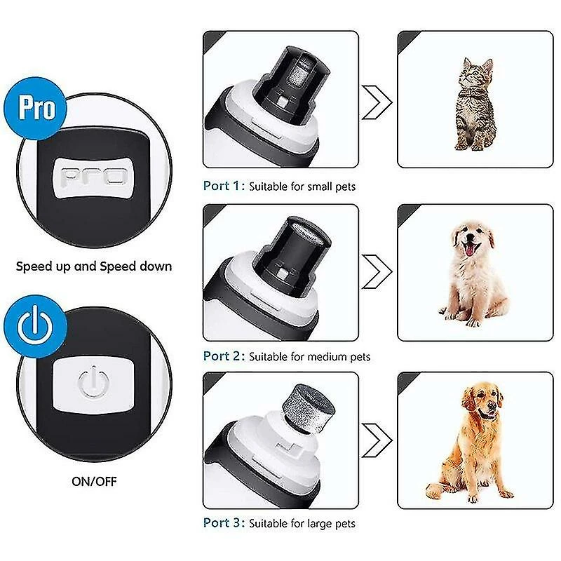 Unbranded Rechargeable Pet Nail Grinder Cutter Dog Cat Claw Paws Trimmer Beauty Nail Pet Supplies (nouvel Ensemble) 2 Unbranded Rechargeable Pet Nail Grinder Cutter Dog Cat Claw Paws Trimmer Beauty Nail Pet Supplies (nouvel Ensemble) – Image 2