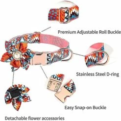 Liangnv Flower Girl Dog Collier Détachable Décoration Florale Réglable Mignon Collier Chien -Pet Soin 254729936 max