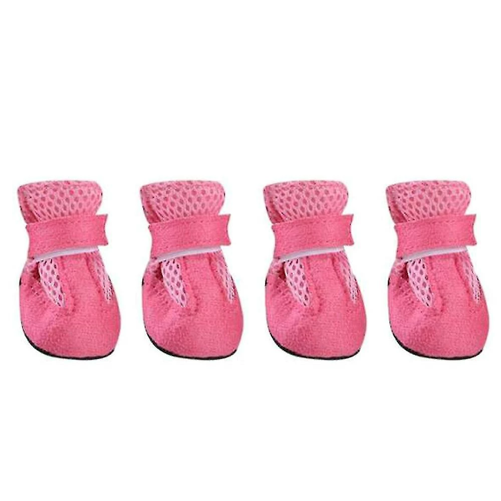 Tiny-witch 4pcs / Set Pet Cat Puppy Dog Shoe Mesh Anti-slip Paw Protective Booties Chaussures 1 Tiny-witch 4pcs / Set Pet Cat Puppy Dog Shoe Mesh Anti-slip Paw Protective Booties Chaussures