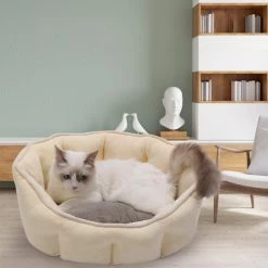 Unbranded Forme De Coquille Soft Pet Dog Cat Bed Kennel Sofa Cushion Pad Tapis De Couchage Pour Petits Chiens Moyens -Pet Soin 259363824 max