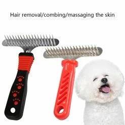 Unbranded Handy Dog Cat Pet Peign Dents En Acier Inoxydable élimine Les Puces / Enchevêtrements Poils Lâches -Pet Soin 259369148 max