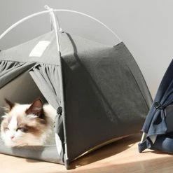Unbranded Tente Pour Chat Détachable Petite Et Moyenne Tente En Coton Et En Lin Kennel Dog Play House -Pet Soin 265675845 max