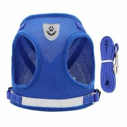 Wonderful Fong Dog Harness And Leash Set Pour Marcher Chat Et Petit Chien Harnais Soft Mesh Puppy Harnais Réglable Cat Vest Harness Avec Sangle Réfléchissante Confort
