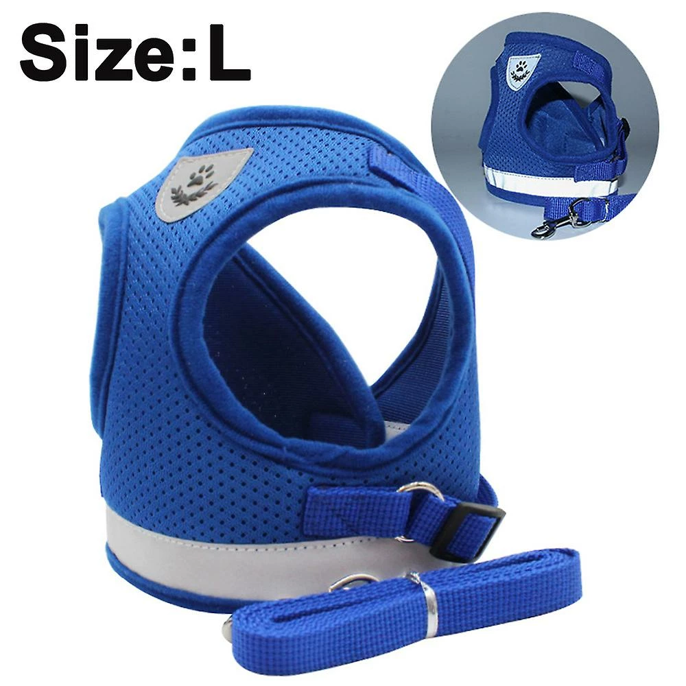 Wonderful Fong Dog Harness And Leash Set Pour Marcher Chat Et Petit Chien Harnais Soft Mesh Puppy Harnais Réglable Cat Vest Harness Avec Sangle Réfléchissante Confort 2 Wonderful Fong Dog Harness And Leash Set Pour Marcher Chat Et Petit Chien Harnais Soft Mesh Puppy Harnais Réglable Cat Vest Harness Avec Sangle Réfléchissante Confort – Image 2