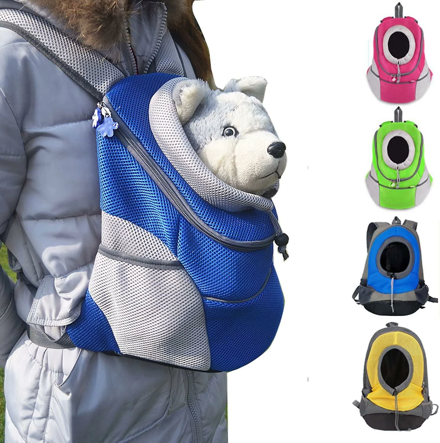 Unbranded Portable Pet Dog Cat Backpack Carrier Head Out Travel Chest Bag Double-shoulder 2 Unbranded Portable Pet Dog Cat Backpack Carrier Head Out Travel Chest Bag Double-shoulder – Image 2