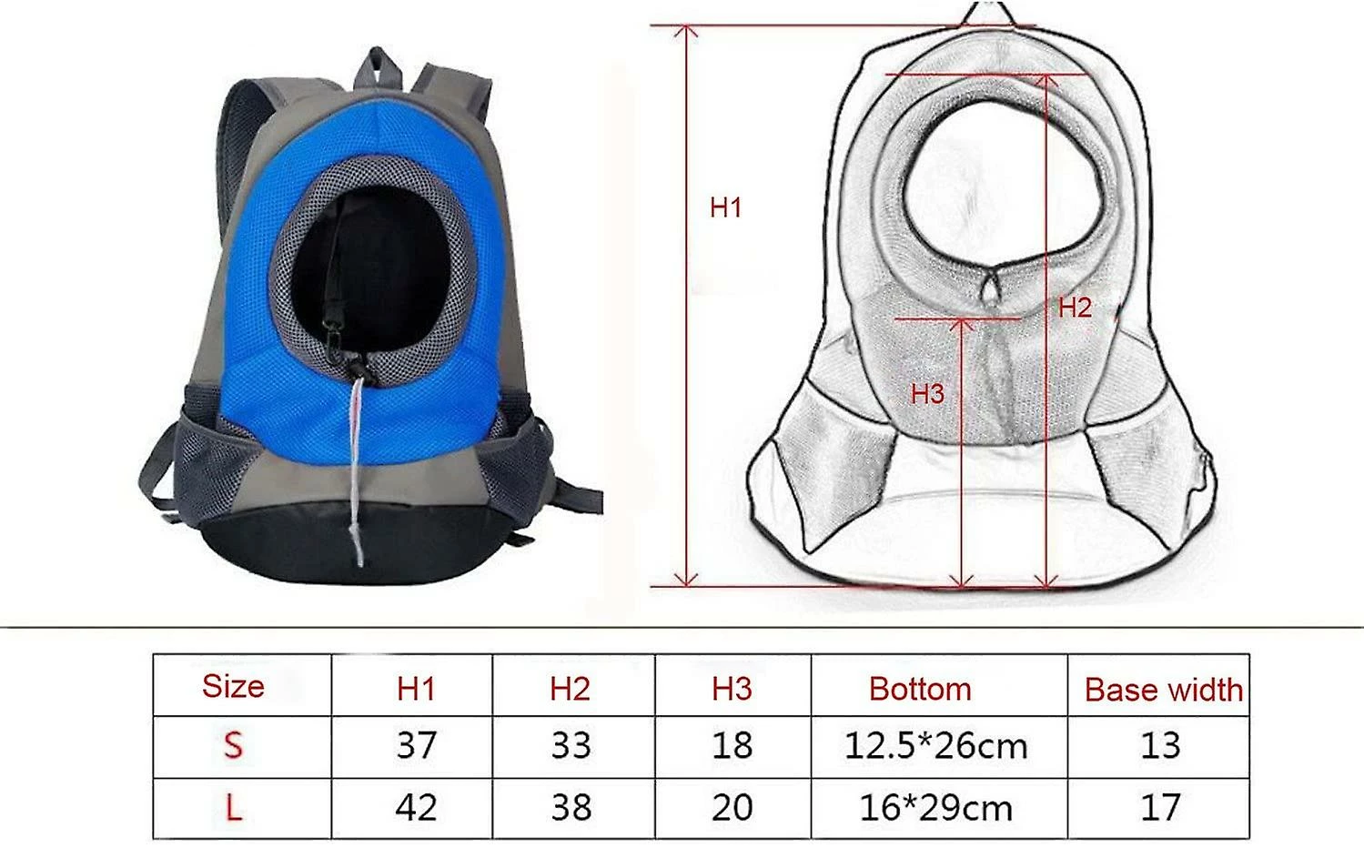 Unbranded Portable Pet Dog Cat Backpack Carrier Head Out Travel Chest Bag Double-shoulder 3 Unbranded Portable Pet Dog Cat Backpack Carrier Head Out Travel Chest Bag Double-shoulder – Image 3