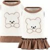 Yskaze 2 Pack Dog T-shirts & Dress Cooling Waffle Puppy Kitten Sleeveless Vest Respirant Dog Cat Vest For Spring Summer Pet Tee Shirt Cute Dog Apparel