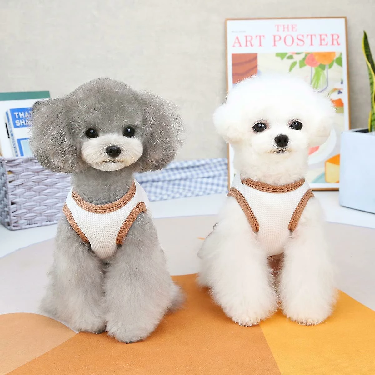 Yskaze 2 Pack Dog T-shirts & Dress Cooling Waffle Puppy Kitten Sleeveless Vest Respirant Dog Cat Vest For Spring Summer Pet Tee Shirt Cute Dog Apparel 4 Yskaze 2 Pack Dog T-shirts & Dress Cooling Waffle Puppy Kitten Sleeveless Vest Respirant Dog Cat Vest For Spring Summer Pet Tee Shirt Cute Dog Apparel – Image 4