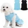 Ksalfye 2 Pack Blank Dog Shirt Skirt - Vêtements Mignons Doux Respirants Pour Animaux De Compagnie, Robe Sans Manches Pour Filles, T-shirts Pour Chiens Vêtements, Tenues Pour Chiens, Chemise De Chien Unie Pour Pu