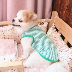 Yskaze 2 Pièces Chiens T-shirt Blank Dog Shirts Pet Summer Striped Shirts Puppy Respirant Outfits Dog Apparel For Cats And Dogs Puppy Party Daily Wear -Pet Soin 286235841 max