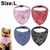 Unbranded Dog Bandana, 4 Pcs Anniversaire Cadeau De Noël Lavable Dog Bandana - Rouge Noir Bleu Rose Coton Plaid Impression Dog Bibs Kerchief Set Foulard Accessoire