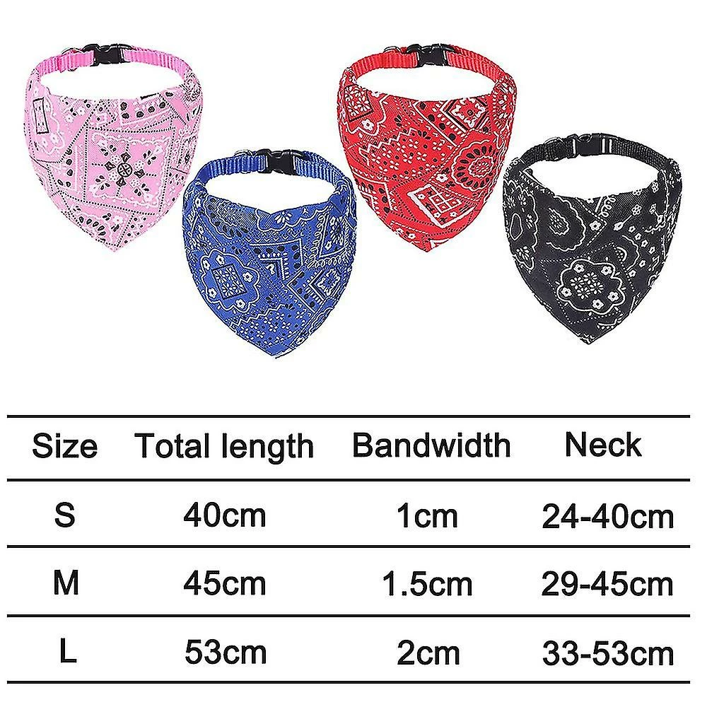 Unbranded Dog Bandana, 4 Pcs Anniversaire Cadeau De Noël Lavable Dog Bandana - Rouge Noir Bleu Rose Coton Plaid Impression Dog Bibs Kerchief Set Foulard Accessoire 5 Unbranded Dog Bandana, 4 Pcs Anniversaire Cadeau De Noël Lavable Dog Bandana - Rouge Noir Bleu Rose Coton Plaid Impression Dog Bibs Kerchief Set Foulard Accessoire – Image 5