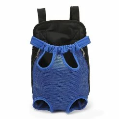 Unbranded Sac à Dos Pet Carrier, Sac à Dos Réglable Pet Front Dog Carrier Sac à Dos Sac à Dos, Jambes Sorties, Facile à Adapter Pour Voyager Randonnée Camping Pour Petits Chiens Bleu L