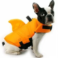 Phwj Gilet Summer Shark Pet Life Jacket Dog Clothes - Chiens Maillots De Bain, Animaux Natation Oranges