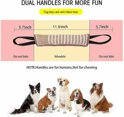 Unbranded 2 Pièces Dog Tug Toy, Jouet De Traction Durable Avec 2 Poignées Fortes Pour Les Chiens De Taille Moyenne à Grande -Pet Soin 304045143 max
