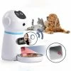 GHCD Mangeoires Automatiques Pour Animaux De Compagnie En Acier Inoxydable Dog Food Bowl Auto Cat LCD Screen Timer Food Dispenser Plug (US