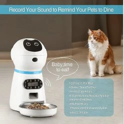 GHCD Mangeoires Automatiques Pour Animaux De Compagnie En Acier Inoxydable Dog Food Bowl Auto Cat LCD Screen Timer Food Dispenser Plug (US 6 GHCD Mangeoires Automatiques Pour Animaux De Compagnie En Acier Inoxydable Dog Food Bowl Auto Cat LCD Screen Timer Food Dispenser Plug (US -Pet Soin 304061460 max