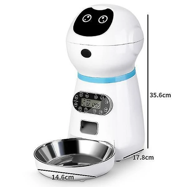 GHCD Mangeoires Automatiques Pour Animaux De Compagnie En Acier Inoxydable Dog Food Bowl Auto Cat LCD Screen Timer Food Dispenser Plug (US 4 GHCD Mangeoires Automatiques Pour Animaux De Compagnie En Acier Inoxydable Dog Food Bowl Auto Cat LCD Screen Timer Food Dispenser Plug (US – Image 4