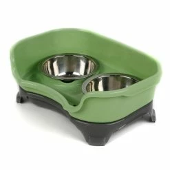Unbranded Dog Bowl Cat Bowl Pet Cat Double Vasque Bol Anti-éclaboussures (Café) -Pet Soin 312863404 max