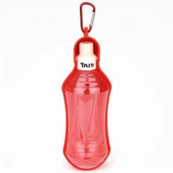 Unbranded 500ml Folding Travel Dog Water Bottle Distributeur D’eau Portable (rouge)
